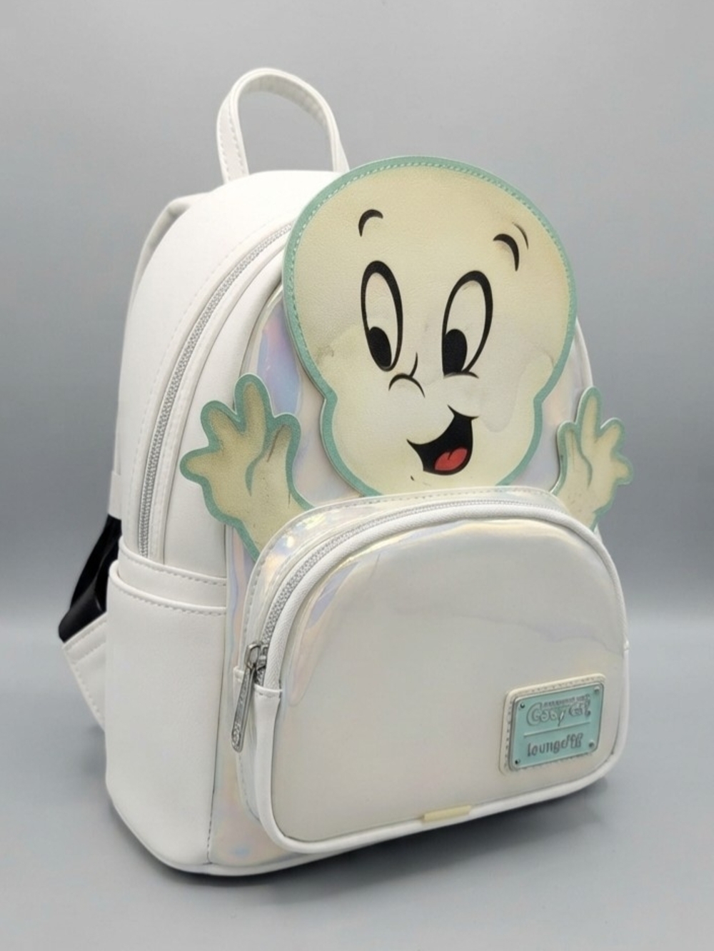 Loungefly White Iridescent Casper Mini Backpack